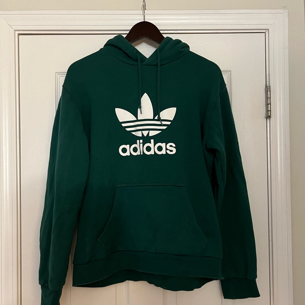 Green Adidas Hoodie (Women's M)